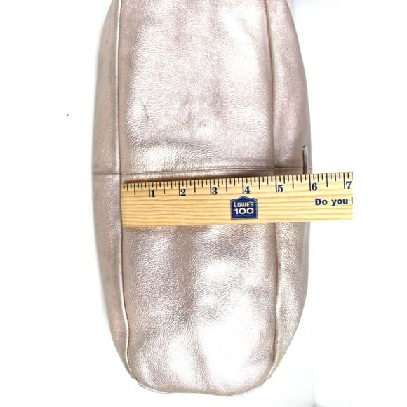 ROOMY B. Makowsky ANTIQUE GOLD GENUINE LEATHER TOTE SHOULDER BAG HANDBAG PURSE - Picture 13 of 16